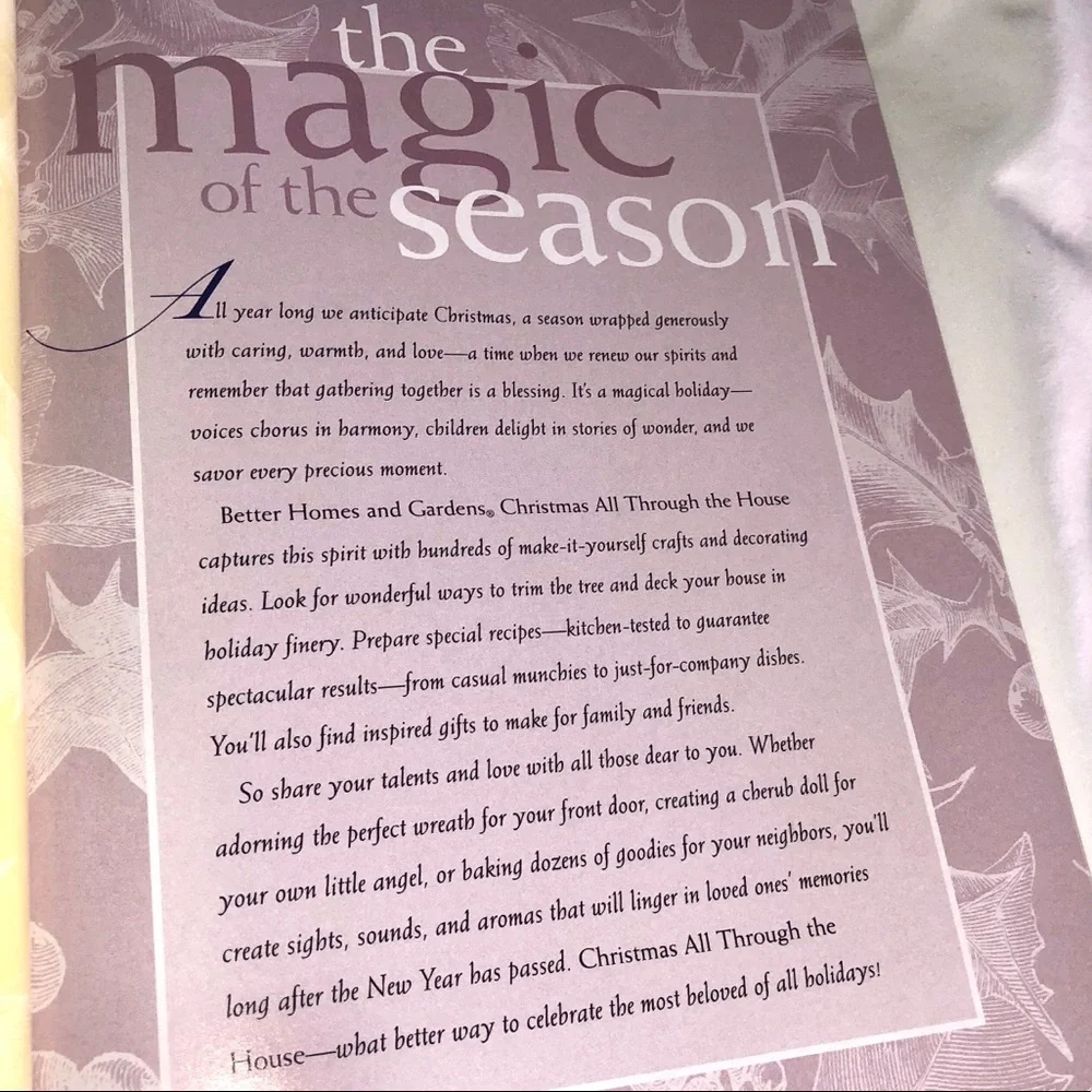 CHRISTMAS ALL THROUGH THE HOUSE HARDCOVER BOOK and COOKBOOK